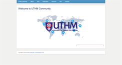 Desktop Screenshot of community.uthm.edu.my
