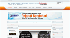 Desktop Screenshot of bendahari.uthm.edu.my