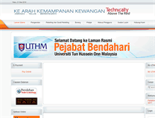 Tablet Screenshot of bendahari.uthm.edu.my